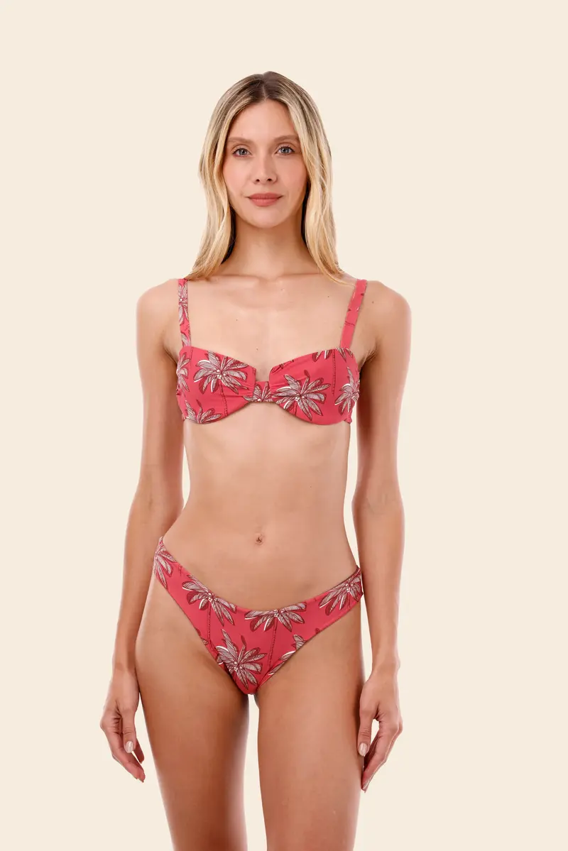 Tropical Wine Coral Top