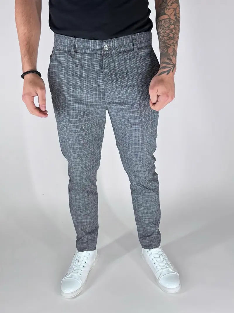 Turk Plaid Chino Pants Slim Fit Artemis Blue | 2934 LF Blue