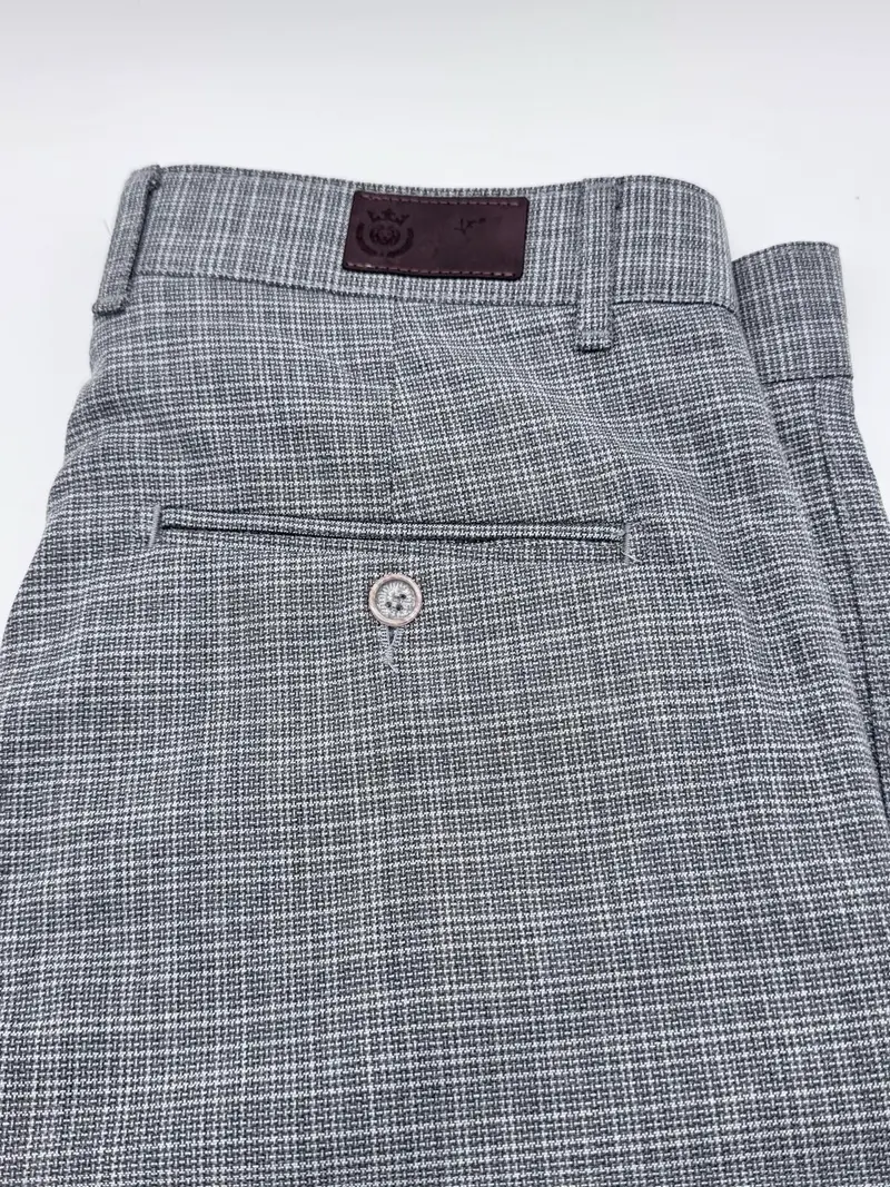 Turk Plaid Chino Pants Slim Fit Artemis Grey | 2934 LF Grey