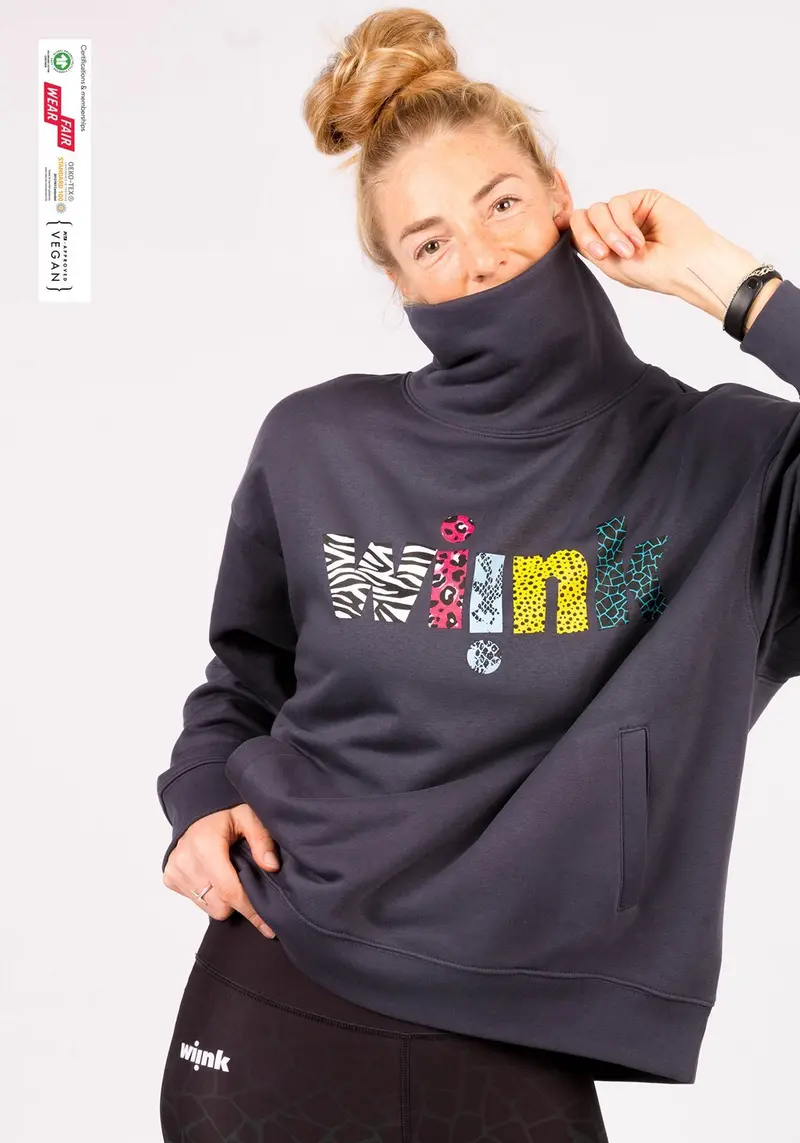 UNISEX INDI HIGH NECK SWEATSHIRT - Animals