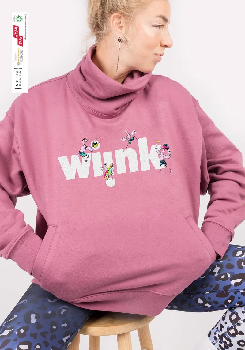 UNISEX MAUVE HIGH NECK SWEATSHIRT - Wiinky