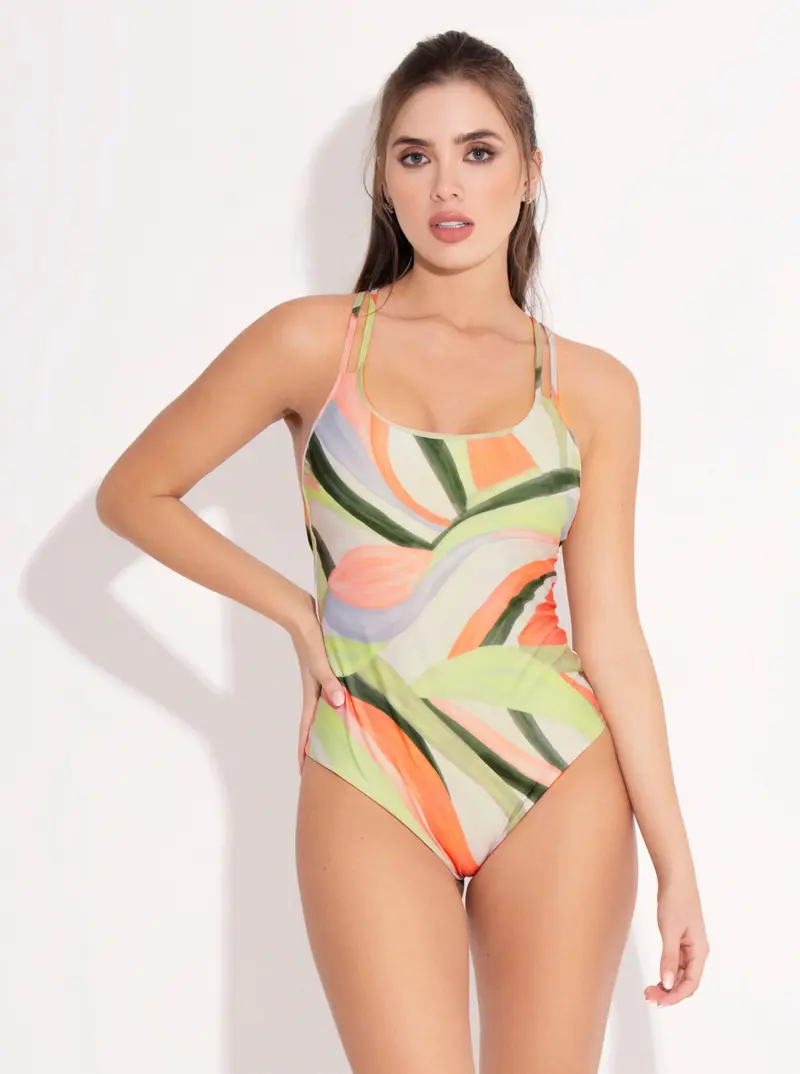 VESTIDO DE BAÑO ENTERO 40345 - CONTROL DE ABDOMEN