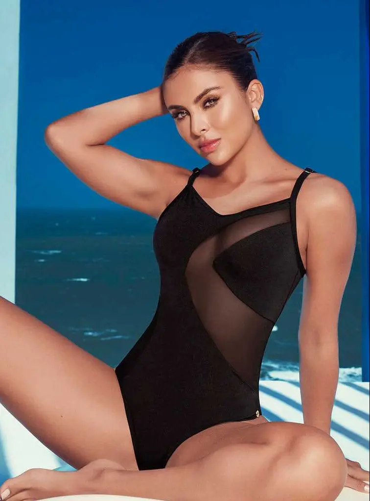 VESTIDO DE BAÑO ENTERO 44525 - DETALLES EN MESH