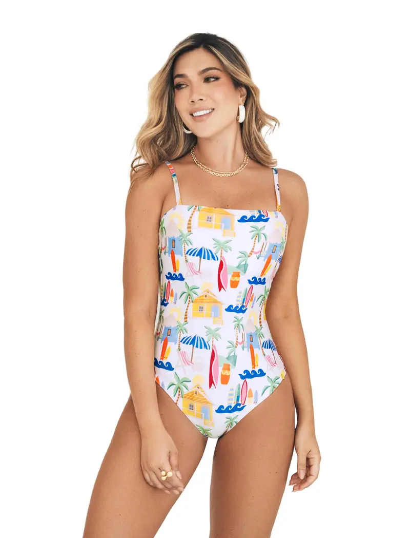 VESTIDO DE BAÑO ENTERO 46115 - TELA ECO AMIGABLE