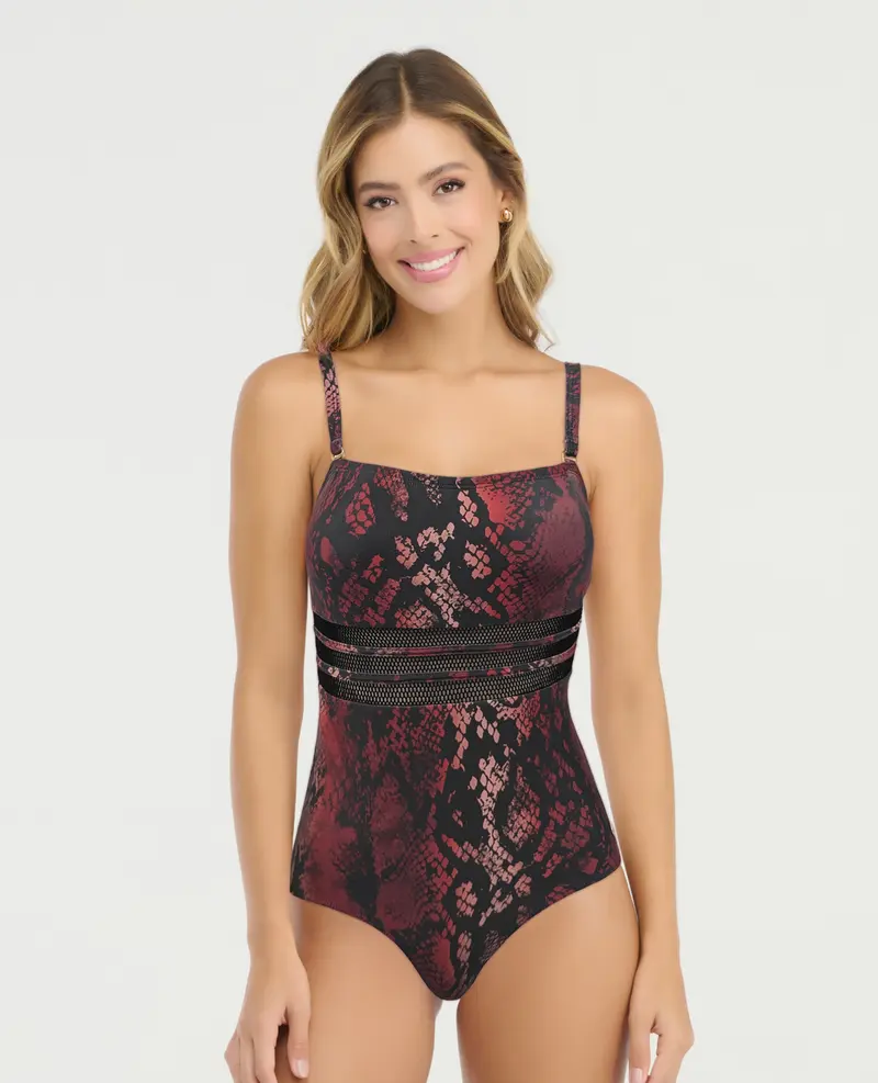 Vestido de Baño Entero | Copas Fijas | Cargadera Ajustable