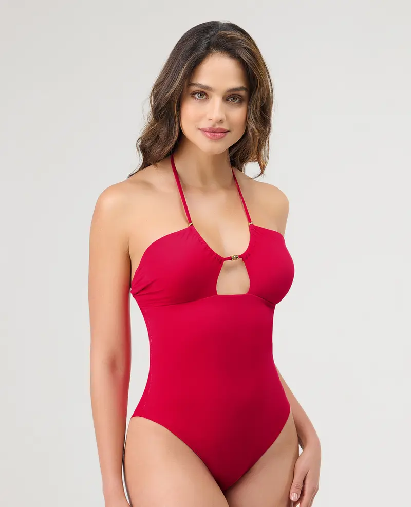 Vestido de Baño Entero | Copas Removibles | Tiras Ajustables en Cuello