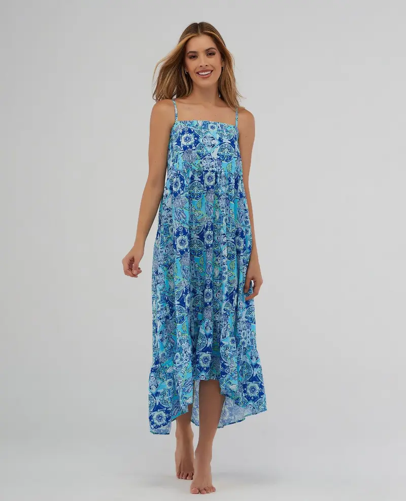 Vestido Playero | Cargaderas ajustables | Escote Recto_Ref