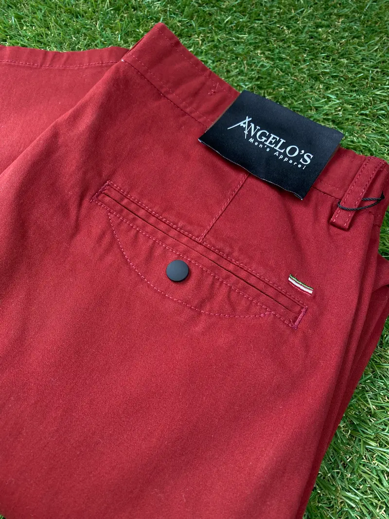 Wine Stretch Chino Pants Slim Fit / CTN-2