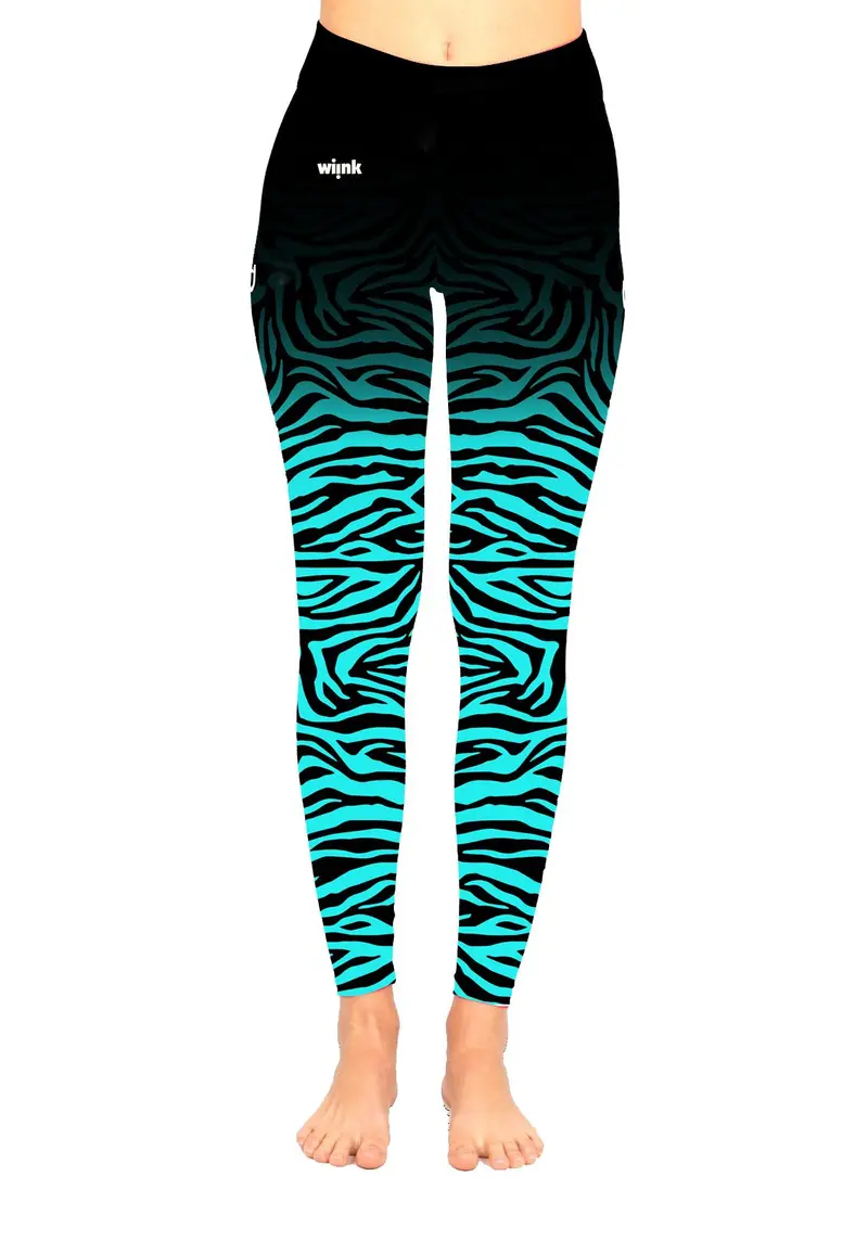 Zebra Blue High Waisted Pant